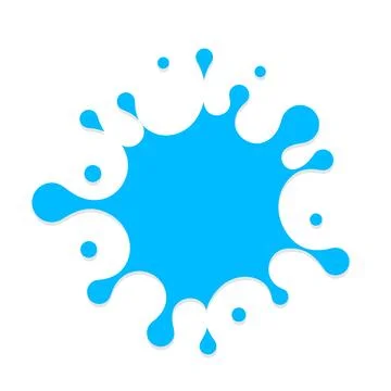 Fresh water splash vector icon. White blot, drop illustration. Water logo Stock Illustration
