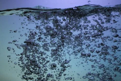 Fresh water with underwater bubbles texture background Stock Illustration