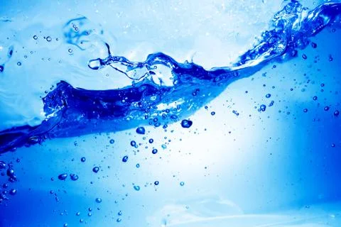 Fresh water wave with bubbles Foto stock