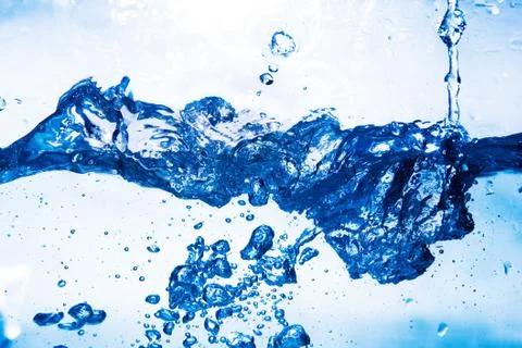 Fresh water wave with bubbles 스톡 사진