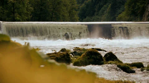 Fresh waterfall recreation nature Stock Footage 24896444