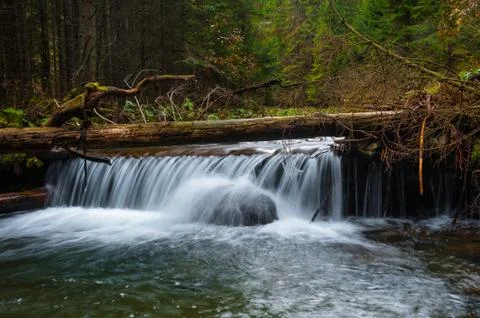 Fresh Waterfall stream Stock Photos