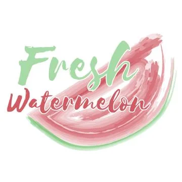 Fresh Watermelon Eps 10 Vector. Stock Illustration