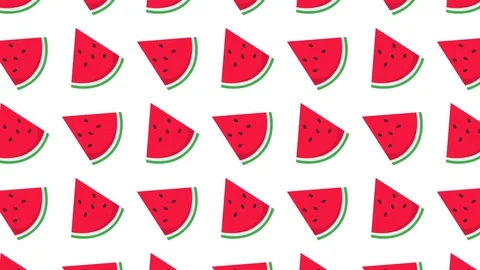 Fresh watermelon slice background animation seamless looping Stock Footage 123942093