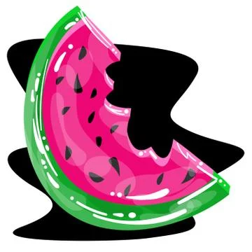 Fresh watermelon slice イラスト素材