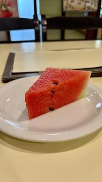 Fresh Watermelon Slice Fotos de archivo