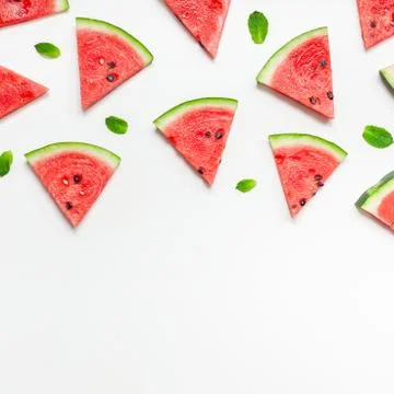 Fresh watermelon slices pattern Stock Photos