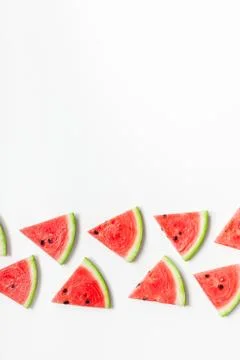 Fresh watermelon slices pattern Stock Photos