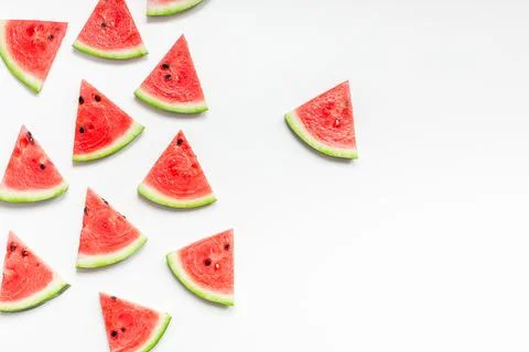 Fresh watermelon slices pattern Stock Photos