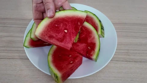 Fresh Watermelon Slices for Summer 스톡 동영상 285958285