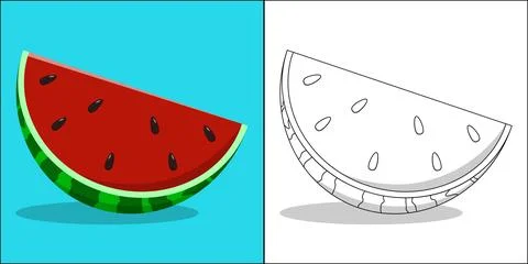 Fresh watermelon vector illustration Stock Illustration