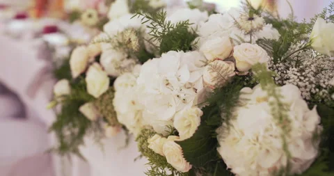 Fresh Wedding Flowers Captured Up Close Stock Footage 305047508
