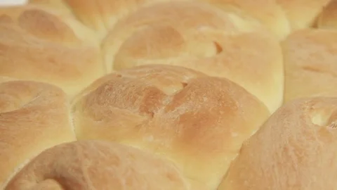 Fresh wheat bread fresh from the oven Stock Footage 70284982