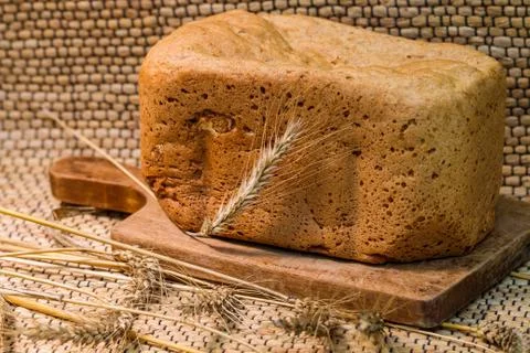 Fresh wheat bread Stock Photos