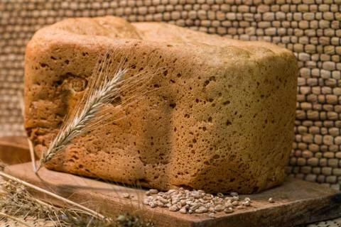 Fresh wheat bread Stock Photos