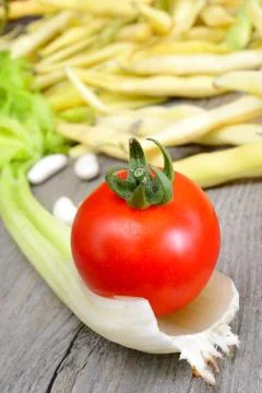 Fresh white beans Stock Photos