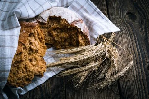Fresh white bread Stock Photos