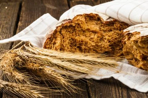 Fresh white bread Stock Photos