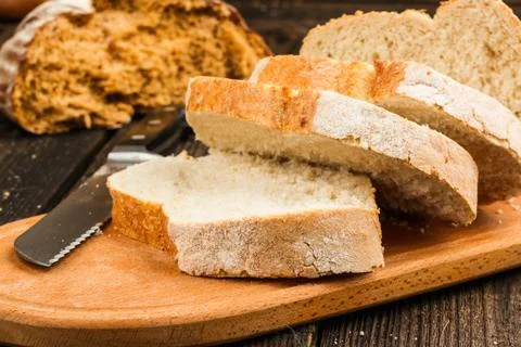 Fresh white bread Stock-Fotos