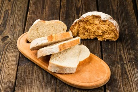 Fresh white bread Stock Photos