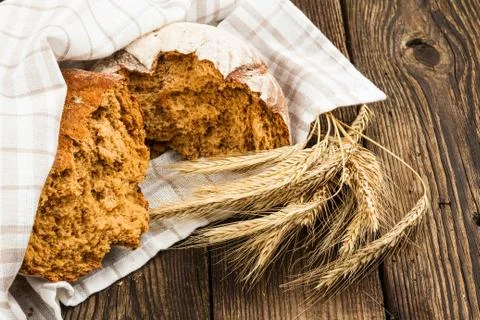 Fresh white bread Stock Photos
