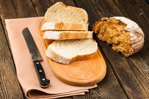 Fresh white bread Stock Photos