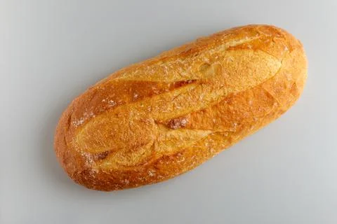 Fresh white bread on white background natural light Stock Photos