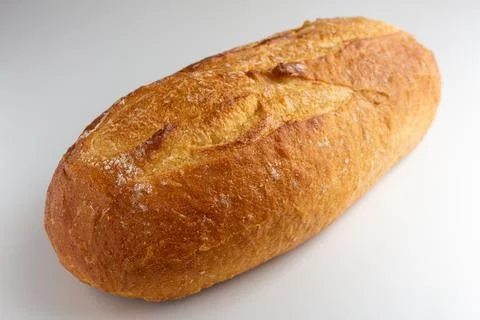 Fresh white bread  on white background Stock Photos