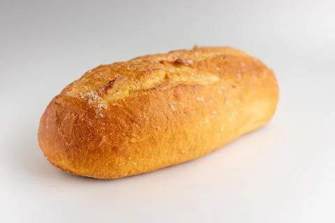 Fresh white bread  on white background Stock Photos