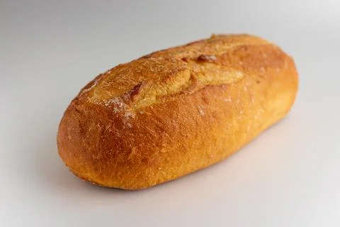 Fresh white bread  on white background Stock Photos