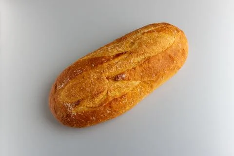 Fresh white bread  on white background Stock Photos