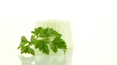 Fresh white cheese Stock Footage