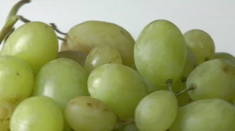 Fresh White grapes rotating Stock Footage 271707