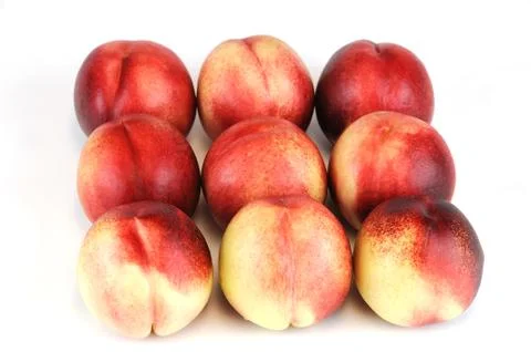Fresh white peach isolated on white background Stock Photos