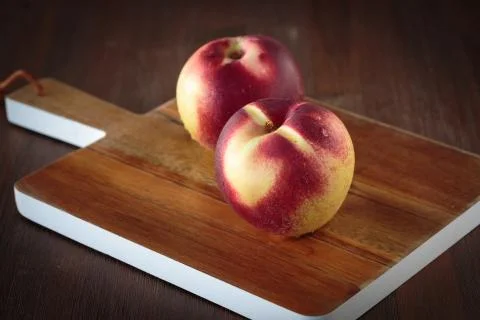 Fresh white peach Stock Photos