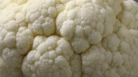 Fresh white raw cauliflower close up Stock Footage 172142225