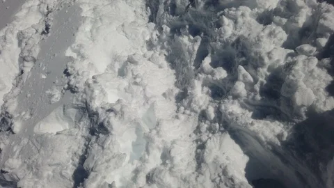 Fresh white snow background panoramic closeup Stock Footage 126074110