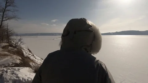 Fresh winter wind over the river-1 Stock Footage 124549170