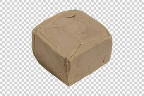 Fresh yeast cube block for baking fermentation culinary ingredient photograph Stock Photos