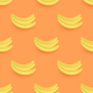 Fresh Yellow Bananes Seamless Pattern Stockillustratie