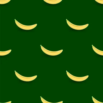 Fresh Yellow Bananes Seamless Pattern Illustrazione stock