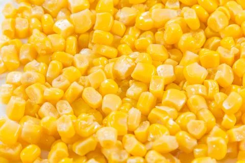 Fresh Yellow Corn Kernels Close Up Stock Photos