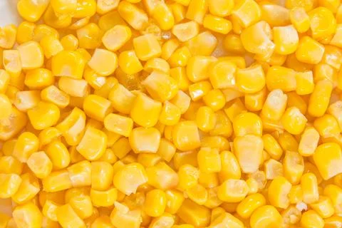 Fresh Yellow Corn Kernels Close Up Stock Photos