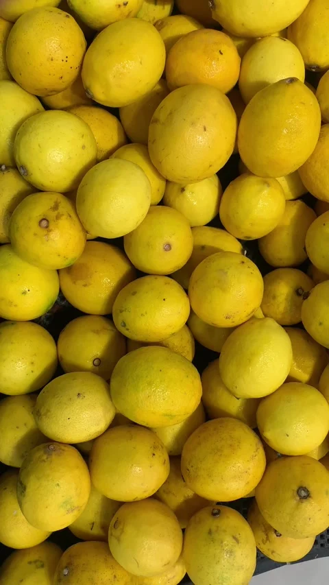 Fresh Yellow Lemons Close-Up Stock Footage 287994482