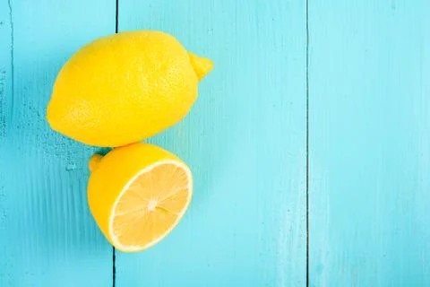 Fresh Yellow Lemons On Table Stock Photos