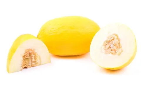 Fresh yellow melon with half Fotos Stock