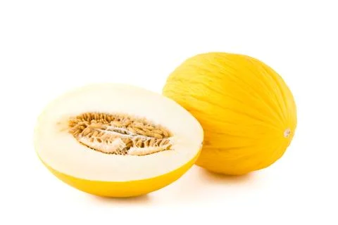 Fresh yellow melon Stock Photos