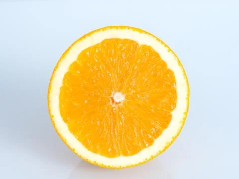 Fresh yellow oranges isolated on white Stock Photos