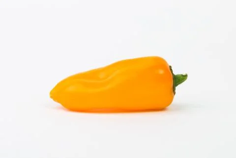 Fresh yellow pepper on white background Stock Photos