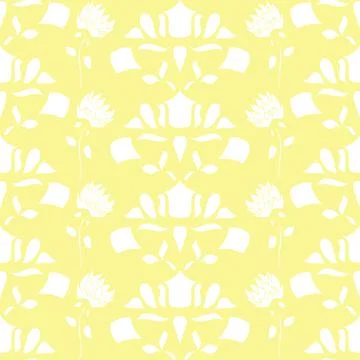 Fresh Yellow White Abstract Pattern Stock Illustration